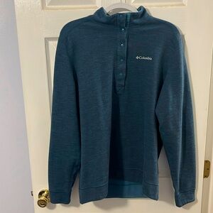Columbia Large Quarter Zip. REVERSABLE! Blue and Teal.